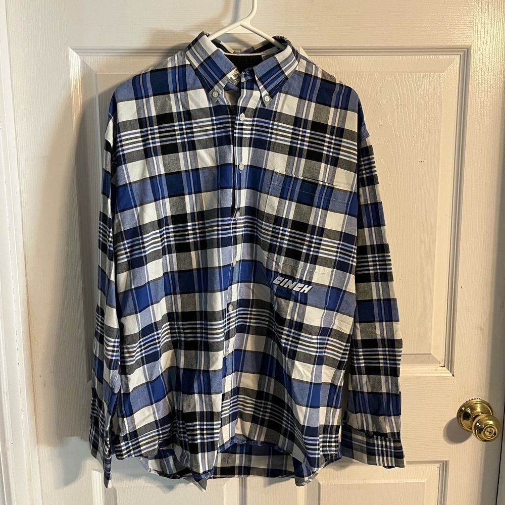 Mens CINCH long sleeve plaid button down shirt in multi